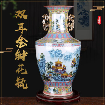 中国　唐三彩 　花文　双耳瓶　C　R5638B 中国 唐三彩 花文 双耳瓶 C R5638B