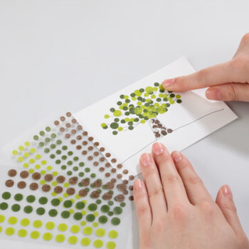 STALOGY 标签贴 标签纸贴纸 口取纸 便利贴 贴纸标签 圆点贴 便签 索引纸 5mm 混色清淡