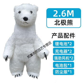 大熊猫人偶服装儿童玩偶服人偶装充气行走表演定制北极熊卡通人物 2.
