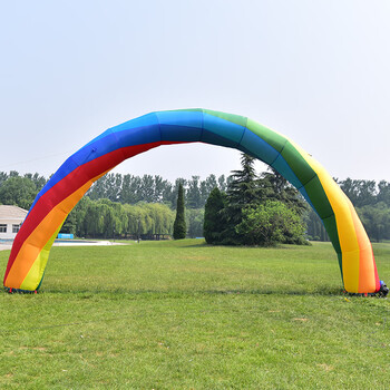 拱门开业充气彩虹门生日幼儿园活动庆典气模卡通彩色拱门厂家直销 8米