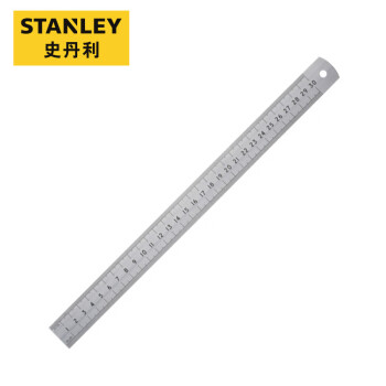 史丹利（Stanley）钢尺直尺测量尺 不锈钢材质300mm 35-345