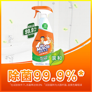 威猛先生（Mr Muscle）浴室清洁剂 500g 去除水垢 皂垢 瓷砖清洁剂（新老包装随机发货）