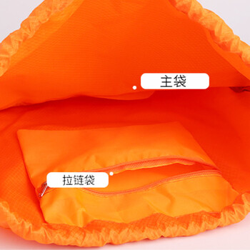 捍升篮球包束口袋抽绳双肩包户外健身背包男女运动简易轻便篮球包袋 银灰色小号