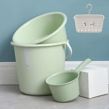 水桶家用塑料小水桶手提大号加厚圆桶学生宿舍洗澡桶盆套装洗车桶23升