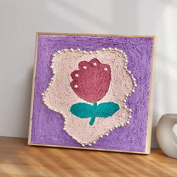 ins沙子画肌理画材料diy石英砂珍珠套装客厅简约褶皱立体装饰画 珍珠