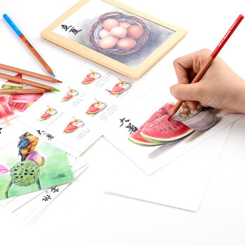 马可（MARCO）传统24节气定制48色油性彩色铅笔礼盒彩笔附国潮风画册男女生节日年货好礼