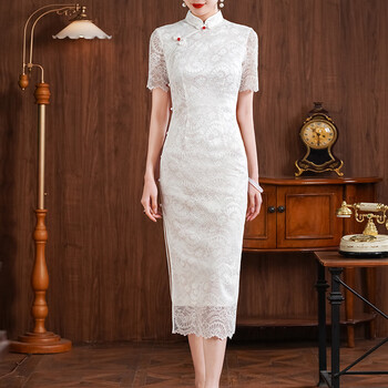 离境天婚礼妈妈西式礼服西式婚礼妈妈礼服旗袍改良版高档蕾丝喜婆婆