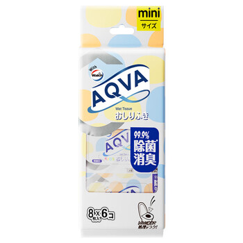 WALCH威露士 AQVA湿厕纸洁厕湿巾纸擦屁股家庭装便捷外出8片*6包/组 WALCH威露士 AQVA湿厕纸洁厕湿巾纸擦屁股家庭装便捷外出8片*6包/组