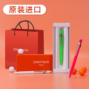 凯兰帝（CARAN  dACHE）【新老包装随机发】瑞士卡达 圆珠笔签字笔 849橙色荧光圆珠笔