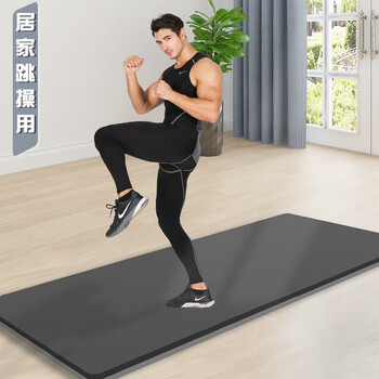 跑步机垫加厚跳操垫健身防滑地垫运动1750*800*40mm黑灰