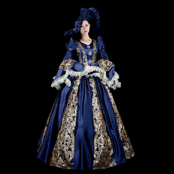 秉藜 欧洲中世纪宫廷礼服古典风洋装欧演出舞台装复古欧式贵族晚裙女