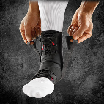 迈克达威（McDavid）195 护踝运动扭伤防护护脚踝崴脚男女专业篮球健身护具 黑色 XS码