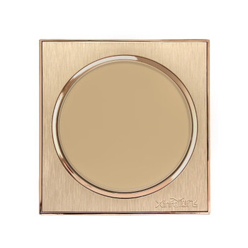 新飞开关面板圆形金色86型家用墙壁开二三极五孔插座面板一开双控