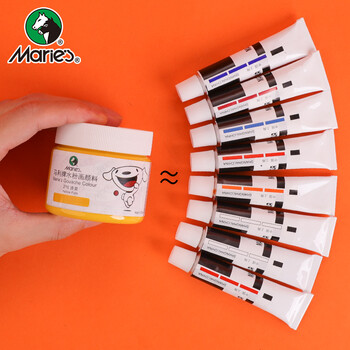 马利(Marie's)水粉颜料100ml紫色 大瓶罐装学生浓缩广告水粉画颜料 写生易清洗无异味儿童色彩颜料G-800 速写 马克笔绘画