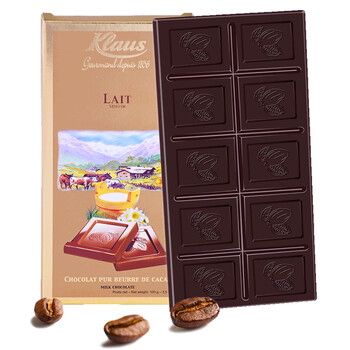 法国进口克勒司klaus牛奶巧克力排装大块装烘焙原料办公休闲零食糖果