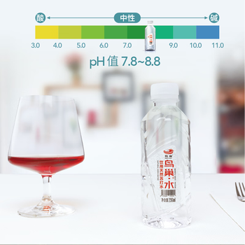 鸟巢 天然弱碱苏打水296ml*24瓶 无气饮用水矿泉水口袋水露营便携
