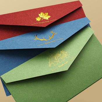 简繁10色混装复古信封信纸信笺纸精美古风明信片手写贺卡情人节生日礼物高级烫金表白情书邀请函