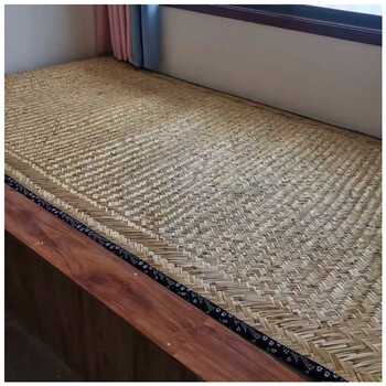土东北火炕席榻榻米耐高温天然芦苇席手工编织老式草 精品包边炕席1