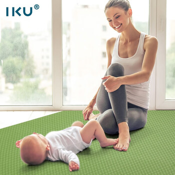 IKU双人瑜伽垫加厚15mm舞蹈训练儿童爬行多功能家庭运动健身垫子绿