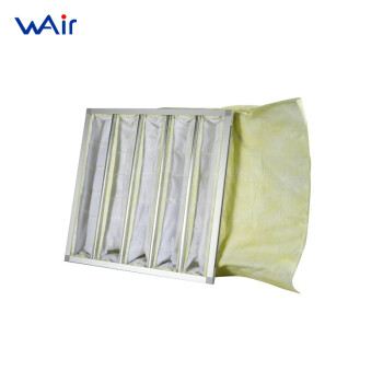 Wellwair F8袋式中效过滤器空气过滤网大风量空调过滤器厂家定制 铝框     295x595x381*20-3P F8  