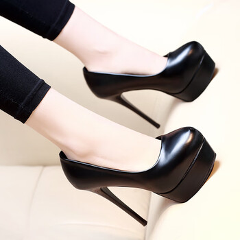 鞋靴>时尚女鞋>女士单鞋>其它女士单鞋>稼昀>稼昀礼仪高跟鞋防水台