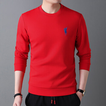 美国保罗拉夫·劳伦保罗本命年红色长袖春秋季时尚刺绣马标卫衣休闲