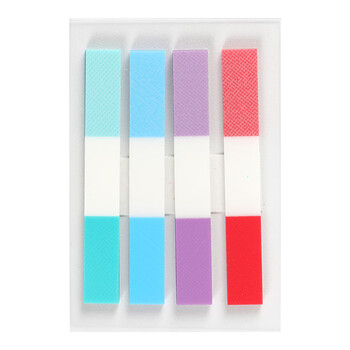TANOSEE乐如诗开学必备进口便利贴替换装44*6mm抽拉盒便签索引贴索引纸签四色款替芯10个*120张TGK-4406D