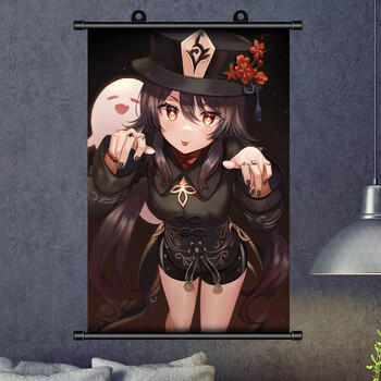 二次元挂画污 原神胡桃海报游戏动漫周边装饰卧寝室壁纸画可爱女定制