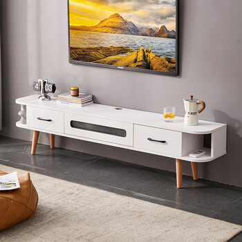 劳威斯高脚电视柜实木茶几组合窄现代简约北欧客厅简易地柜小户型环保