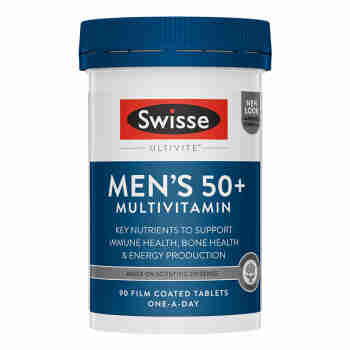 Swisse复合维生素50+ 多种维生素矿物质营养男女性中老年叶酸增强免疫力 男性50+复合维生素90粒/瓶