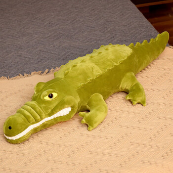 鳄鱼公仔仿真大号毛绒玩具绿色鳄鱼玩偶女生床上睡觉夹腿抱枕布娃娃