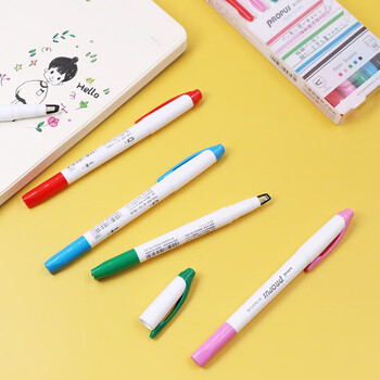 三菱(uni)双头荧光记号笔 学生作业手账绘画标记笔彩色笔 细0.4mm粗4mm PUS-103T 1支/袋 绿色 三菱(uni)双头荧光记号笔 学生作业手账绘画标记笔彩色笔 细0.4mm粗4mm PUS-103T 1支/袋 绿色