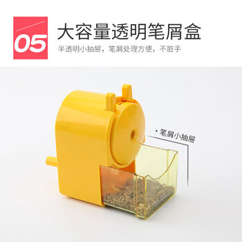 Nakabayashi  多彩可爱学生手摇削笔机/卷笔刀/铅笔削笔器/转笔刀 橙色 DPS-H101KO