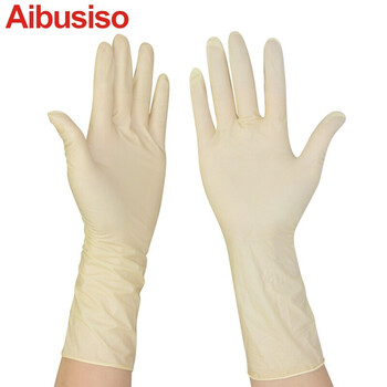 爱不释手一次性乳胶手套丁晴丁腈橡胶手套加长防护防滑家务洗碗手套乳胶弹性手套 12寸加长 加长更防护 S 小号 图片价格品牌报价 京东