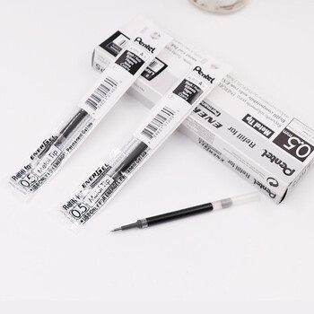 派通（Pentel ）0.5mm速干中性笔彩色替芯（适用于BLP75）LRP5 黑色 12支装