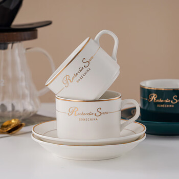 Mongdio咖啡杯套装欧式陶瓷美式挂耳杯碟4杯4碟4勺1杯架礼盒装 Mongdio咖啡杯套装欧式陶瓷美式挂耳杯碟4杯4碟4勺1杯架礼盒装