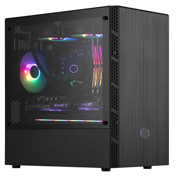 酷冷至尊(CoolerMaster)MB400L(智瞳)MATX电脑台式机小机箱 钢玻侧板/拉丝前面板/280水冷位/4硬盘位 酷冷至尊(CoolerMaster)MB400L(智瞳)MATX电脑台式机小机箱 钢玻侧板/拉丝前面板/280水冷位/4硬盘位