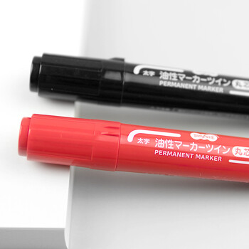 【开学必备】日本TANOSEE 双圆头记号笔马克笔 粗字2.5mm+细字1.2mm 黑色 TS-CWMB-MB 【开学必备】日本TANOSEE 双圆头记号笔马克笔 粗字2.5mm+细字1.2mm 黑色 TS-CWMB-MB