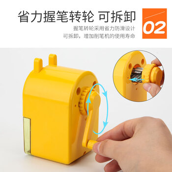 Nakabayashi  多彩可爱学生手摇削笔机/卷笔刀/铅笔削笔器/转笔刀 橙色 DPS-H101KO
