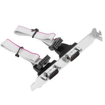 魔羯（MOGE）台式机主板COM口 双串口全高挡板线 9针档板线 9PIN引线连接线RS232接口 MC8332 