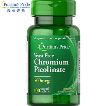 普丽普莱美国进口铬元素 铬片 无酵母吡啶甲酸铬500mcg100片 g100片