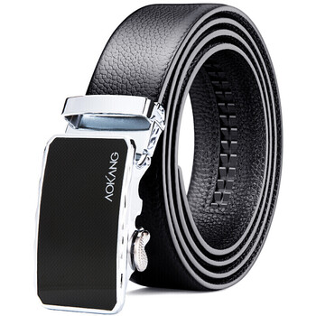 奥康(aokang)男士自动扣头层牛皮商务青年皮带韩版腰带潮流百搭裤带