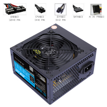 大水牛（BUBALUS）额定500W 劲强500台式电脑主机电源（主动式PFC/12CM风扇/智能温控/支持背线/宽幅电压）