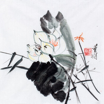 《花韵》花鸟拍卖已结束0306河北省美术家协会会员 靳长年 国画家