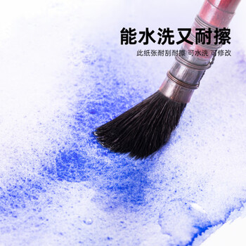 鲁本斯（PaulRubens）高吸收水彩纸全棉浆加厚8k细纹300g学院级素描纸美术水粉颜料图画纸本10张/包