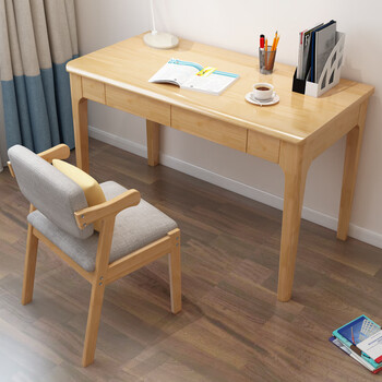【新品送货上门包安装】雅缘森 全实木书桌简约学生卧室北欧台式电脑