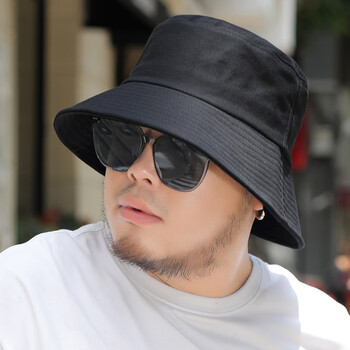 温莱蔓莎 大脑袋帽子特大号渔夫帽大头围超大帽檐夏天圆脸大码加大男