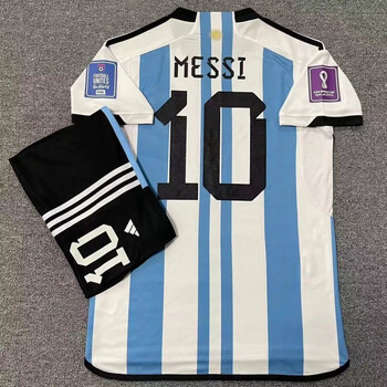 赛瑟达国家队三星阿根廷球员版主场10号梅西21号迪巴拉短袖足球服定制
