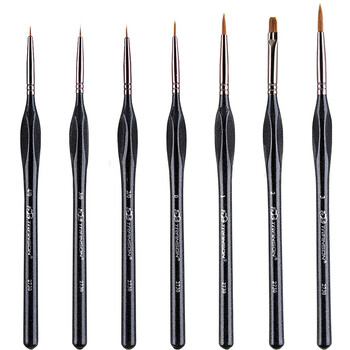 中盛画材 000#套装狼毫勾线笔美术专用水彩水粉勾线画笔手绘描边笔小毛笔细工笔细毛笔画笔描线丙烯国画颜料 速写 马克笔绘画