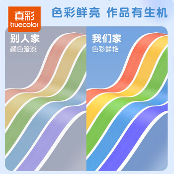 真彩（TRUECOLOR）36色大容量水彩笔儿童可水洗画笔幼儿园小学生美术专用绘画画笔套装礼盒彩色涂色笔2116水彩笔